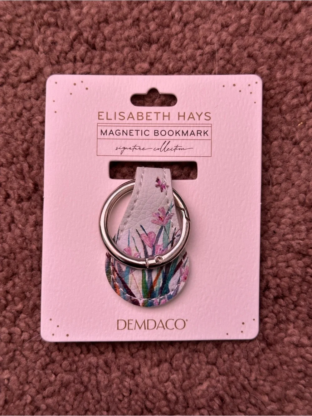 Floral Magnetic Bookmark Keyring